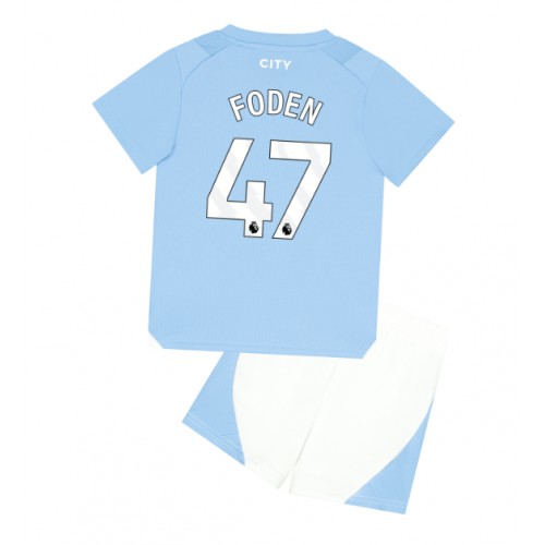 Manchester City Phil Foden #47 Replika Babytøj Hjemmebanesæt Børn 2023-24 Kortærmet (+ Korte bukser)